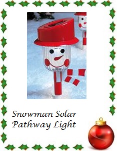 2013 Holiday Gift Guide Snowman Solar Pathway Light