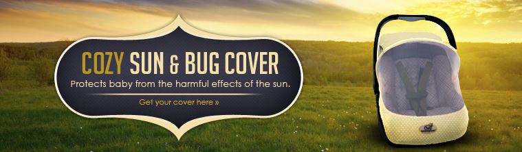 Keep Bugs & Sun Off of Baby ~ Cozy Cover Sun & Bug Cover