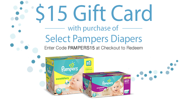 Free $15 Amazon Gift Card with Select Pampers Purchase