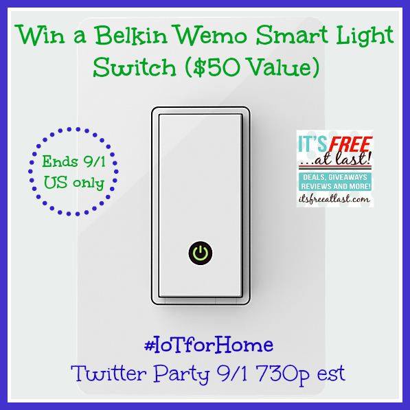 Belkin wemo Smart Light Switch Giveaway